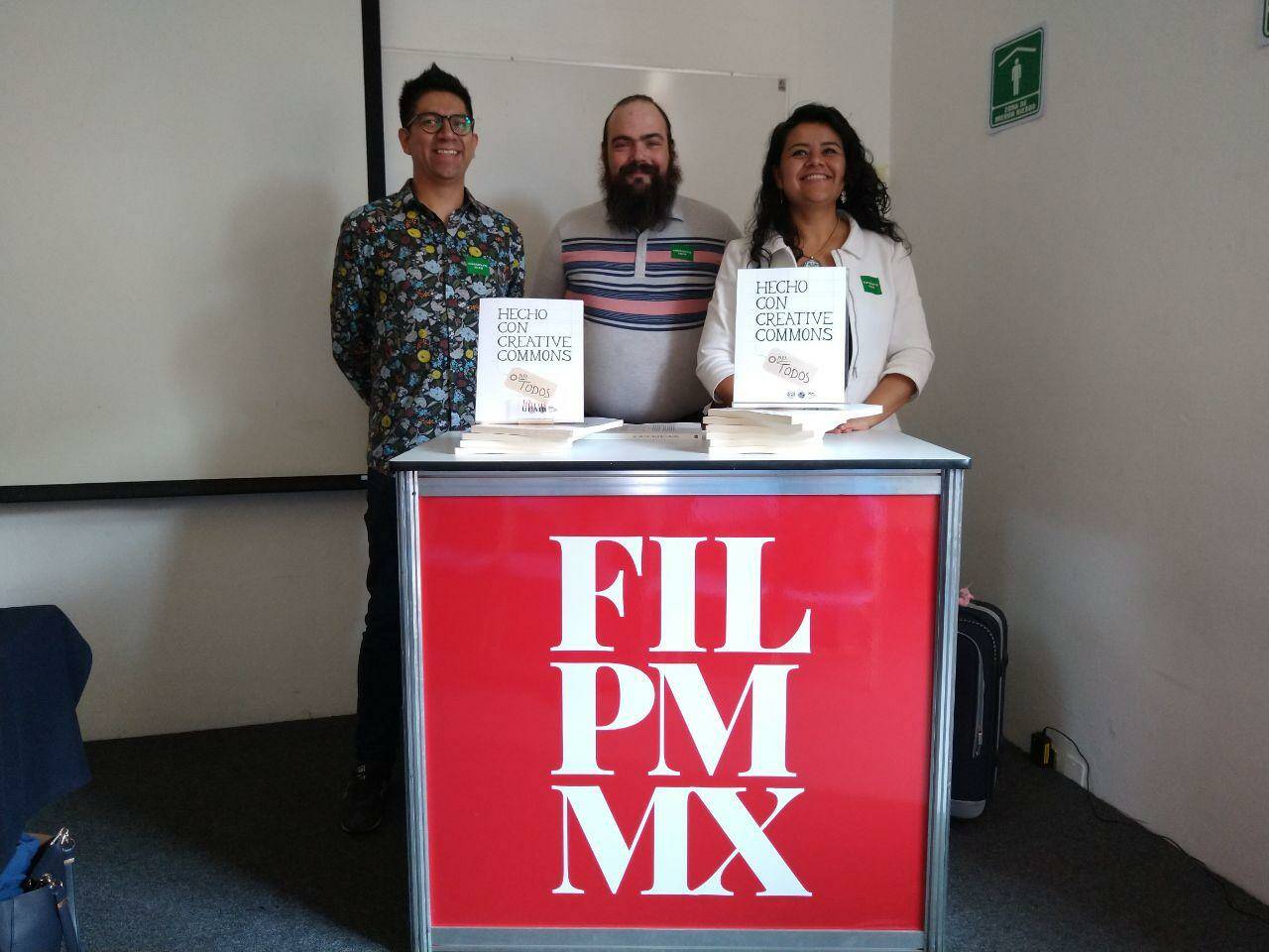 Iván Martínez, Gunnar Wolf and Irene Soria, Creative Commons Mexico chapter